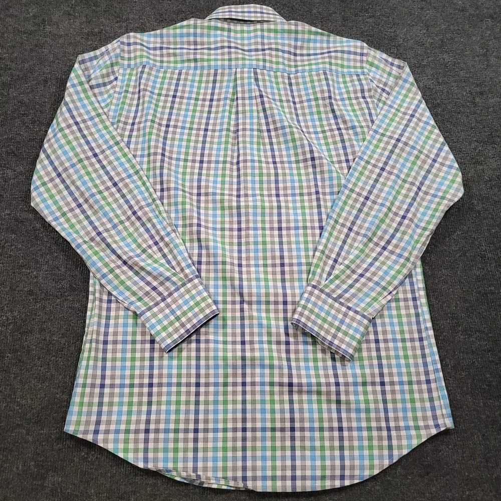 Peter Millar Men Button Down Shirt Medium Gingham Check Multicolor‎ Cotton